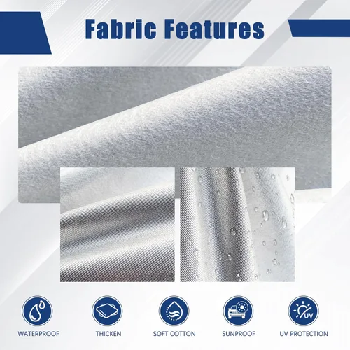 Miniatura 2 de Kayme - Cubierta completa impermeable de 6 capas para automóvil, apta para todo clima, protección para exteriores contra lluvia, rayos ultravioleta