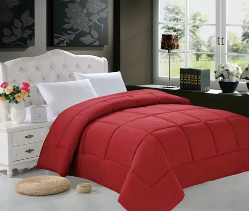 Miniatura 8 de Elegance Linen Edredón de relleno doble alternativo de plumón de ganso súper suave (relleno de edredón), tamaño matrimonial/queen, color negro