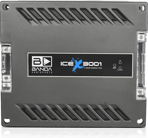 Banda Ice X 3001-1 Canal 3000 Watts RMS 1 Ohm Amplificador para Coche