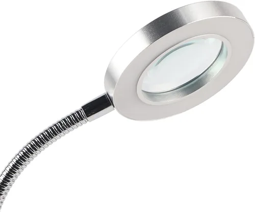 Miniatura 7 de Lámpara de escritorio con abrazadera, lupa de 2.5X con luz y abrazadera, lámpara de escritorio LED de cuello de cisne flexible de 360°, lámpara