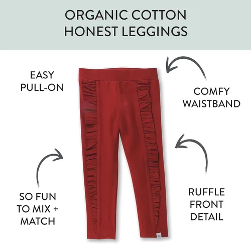 Miniatura 3 de HonestBaby Multipack Leggings Skinny, Flare and Cargo Pants Organic Cotton for Infant Baby Girls, Toddlers, Little Kids