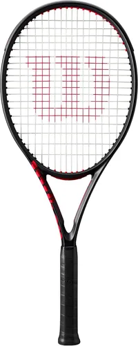 Wilson Clash 100 V3 - Raqueta de tenis de rendimiento para adultos, tamaño de agarre de 1-4 1/8 pulgadas, ensartada con Sensation 16 Natural a