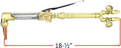 Miniatura 2 de SÜA - Repuesto de antorcha de oxicombustible resistente para Victor con válvulas de retención + puntas de corte y calefacción (acetileno)