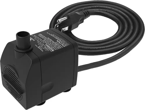 Bomba de agua sumergible ultra silenciosa con protección de combustión en seco 160 GPH para fuentes, hidroponía, estanques, acuarios y más…