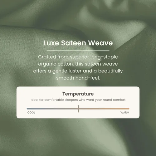 Miniatura 4 de Bioweaves - Fundas de almohada 100% algodón orgánico de 300 hilos, tejido de satén suave, certificado por la Norma Mundial de Textiles Orgánicos