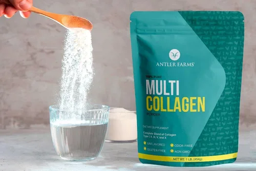 Miniatura 2 de Antler Farms - Polvo de proteína de colágeno múltiple - 5 tipos (I, II, III, V y X) Péptidos de colágeno hidrolizados 100% puros para hombres