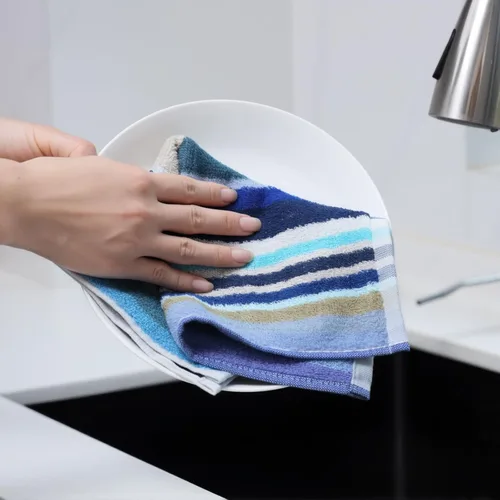Miniatura 5 de Oeleky - Paños de cocina para lavar platos, trapos de platos ultra absorbentes, paños de limpieza de algodón, paquete de 8, 12x12 pulgadas