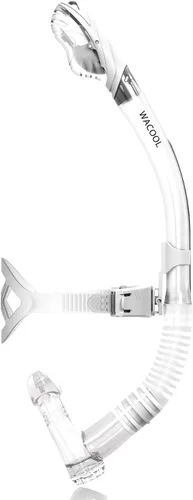 WACOOL Training Headstrap Support Dry Top Snorkel Tube Comfortable Mouthpiece One-Way Purge Valve for Pool Open Water Scuba Lap Swimming Swimmer