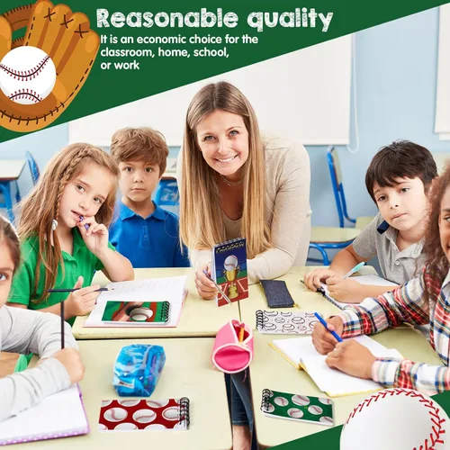 Miniatura 4 de Faccito 32 piezas de mini bloc de notas deportivos, baloncesto, béisbol, fútbol, suministros para fiestas, bolsas de regalo, bloc de notas