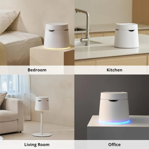 Miniatura 7 de Carepod One Plus Humidificador de Acero Inoxidable para Habitación Grande con Luz de Ambiente, Silencioso y Seguro para Bebé, Solo 3 Partes Blanco