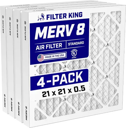 Miniatura 157 de Filter King Filtro de aire 6x6x1 Paquete de 4 Filtros plisados MERV 8 HVAC para horno A/C Fabricado en Estados Unidos Tamaño real: 5.5 x 5.5