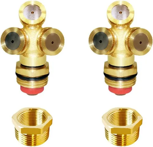 Miniatura 11 de Joywayus Boquilla rociadora de latón de 1 orificio, rociadores de jardín, 1/2 pulgada, conector de riego macho NPT de 1/2 pulgada, rociadores
