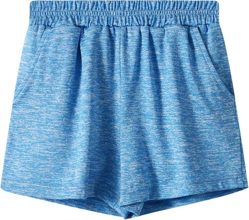 Miniatura 7 de BYONEME Pantalones cortos deportivos para niñas pequeñas y grandes, para entrenamiento, baloncesto, fútbol, deportes, para niñas adolescentes