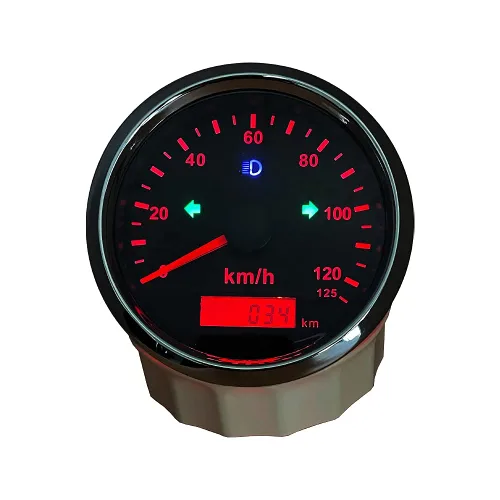 Miniatura 8 de ELING Velocímetro GPS 124.3 mi/h para coche, motocicleta, ATV, UTV, kilometraje total ajustable 3.346 in 12 V 24 V impermeable Negro+Negro