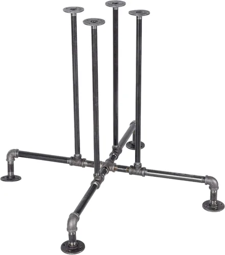 Miniatura 11 de PIPE DECOR Base de mesa de comedor de cocina industrial, tubo de 3/4 pulgadas, marco de metal rústico de 30 pulgadas de altura para oficina en casa