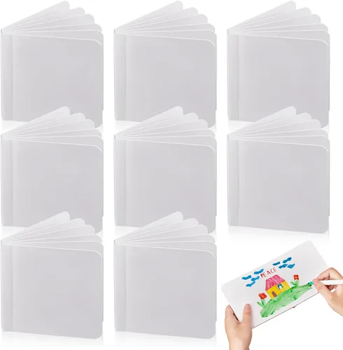 Miniatura 11 de Gueevin 4 Piezas Libro de Cartón de Tapa Dura en Blanco para Niños con Páginas Gruesas y Resistentes para Estudiantes Adultos Dibujo Bocetos