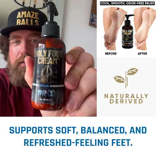 Miniatura 8 de Derm Dude Holy Foot Cream Crema hidratante diaria para pies con DeoPlex para frescura y arrurruz para una hidratación ligera Aroma de coco Rush