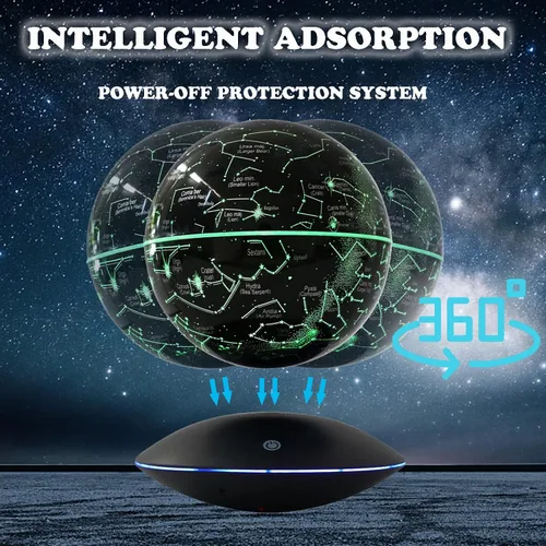 Miniatura 3 de Globo de levitación magnético con luz LED, globos flotantes, bola de constelación, luz nocturna, tecnología fresca, regalo educativo para niños
