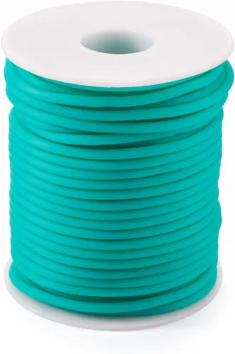 Miniatura 21 de FASHEWELRY 3 rollos de cables de goma huecos para tejer, cable de peluquero de 0.079 pulgadas (0.079 in), cables de silicona para tejer puntada