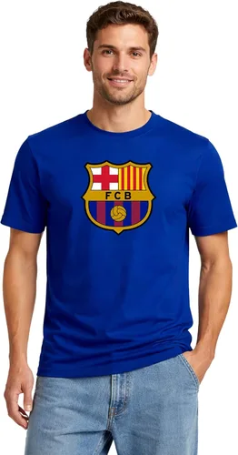 Miniatura 9 de Icon Sports Officially Licensed FC Barcelona Cotton T-Shirt - Unisex Adult azul