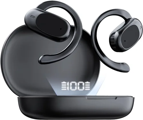 O3 Auriculares inalámbricos de oreja abierta Bluetooth, potentes controladores de 0.51 pulgadas, ecualizador personalizado a través de la