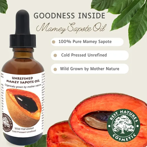 Miniatura 5 de Best Nature's Cosmetics Mamey Sapote Oil Organic - revitaliza la piel seca y el cabello con un control profundo de la humedad y el encrespamiento.