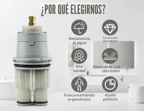 Miniatura 6 de RP19804 Cartucho de ducha compatible con Delta series 1300/1400, grifo de bañera y ducha de mango único, reemplazo para cartucho de reparación