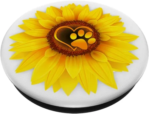 Miniatura 2 de Pata de perro con diseño de pata de perro, color amarillo, girasol blanco