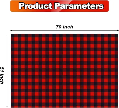 Miniatura 2 de Boao Mantel a cuadros de plástico grande de 51 x 71 pulgadas, 3 unidades, color rojo y negro, para Halloween, Navidad, picnic, campamento