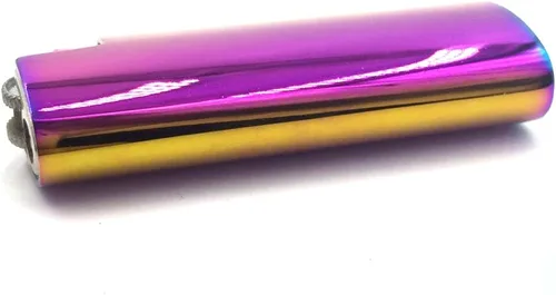 Miniatura 7 de Mini metal encendedor caso cubierta titular color arco iris para BIC Mini tamaño encendedor J5 regalo para ella él