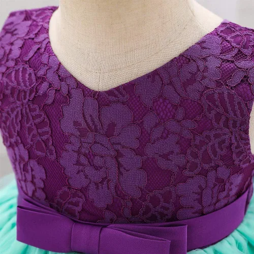 Miniatura 3 de Baby Girl Lace Tutu Dress Infant Toddler Wedding Flower Girl Dress First Birthday Formal Pageant Christening Dresses