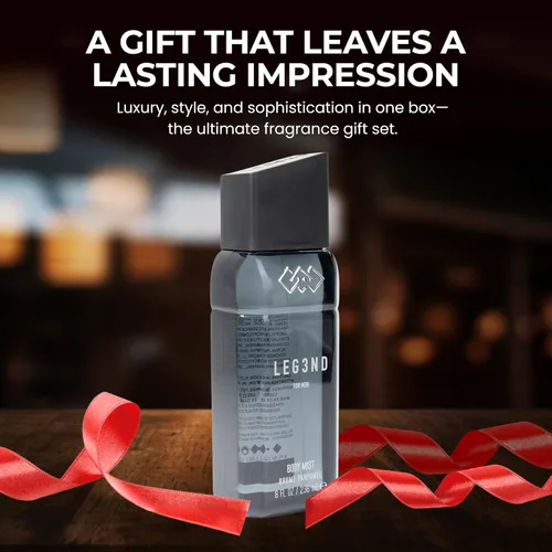 Miniatura 3 de LEG3ND Spray corporal para hombres – Fragancia refrescante y duradera con aceites esenciales naturales – Spray corporal hidratante con notas