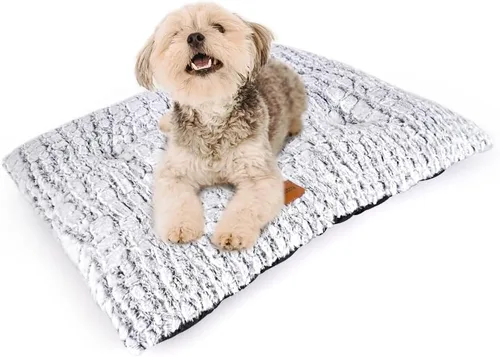 Miniatura 2 de Alfombrilla para jaula de perro, colchón de jaula de perro de felpa, colchón para jaula de perro suave, almohadilla antideslizante para jaula