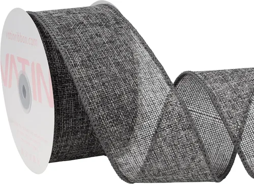 Miniatura 24 de VATIN Cinta de Arpillera con Alambre Azul Bebé de 1-1/2 pulgadas X 10 Yardas, Cinta de Tela para Manualidades para Decoraciones de Fiestas, Lazo