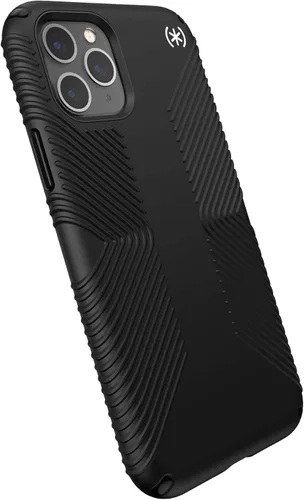 Speck Productos Presidio2 Grip - Funda compatible con iPhone 11 Pro, negro/negro/negro/blanco