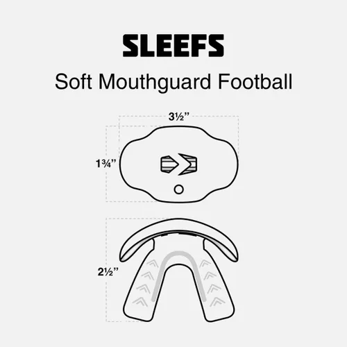 Miniatura 5 de SLEEFS - Protector bucal de fútbol - Protector de labios/boca con correa para casco - Protector de labios/dientes - Sin hervir