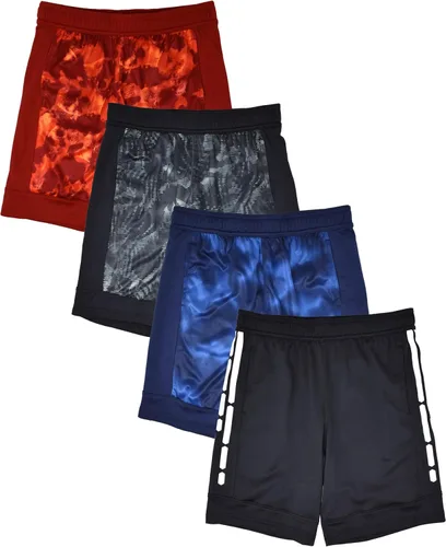 Miniatura 36 de Andrew Scott Pantalones cortos deportivos de baloncesto para niños con rendimiento activo y estilo de malla, varios paquetes