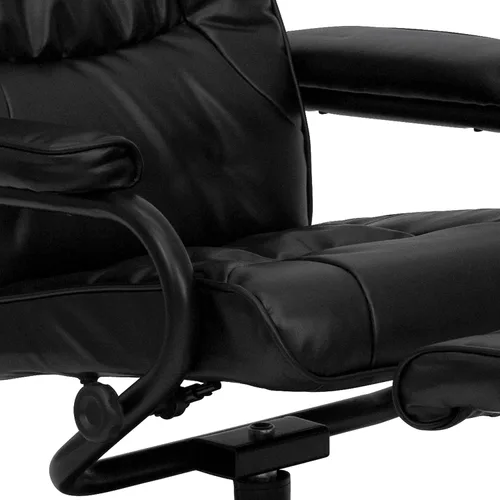 Miniatura 8 de Flash Furniture Rachel - Silla reclinable de LeatherSoft contemporánea multiposición con otomana, silla reclinable giratoria de 360 grados y juego