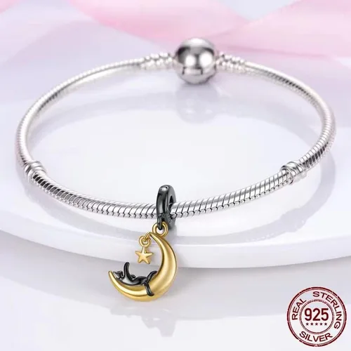 Miniatura 3 de Pandach Abalorios para pulseras para mujer, plata de ley 925, colgante con piedras de circonita cúbica, joyería para niña, regalos para mujer