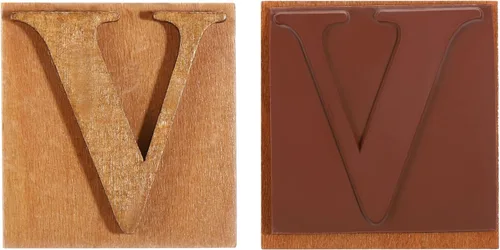 Miniatura 4 de PATIKIL Sellos de letras de goma de madera, juego de sellos de letras del alfabeto vintage, sello de madera para hacer tarjetas, manualidades