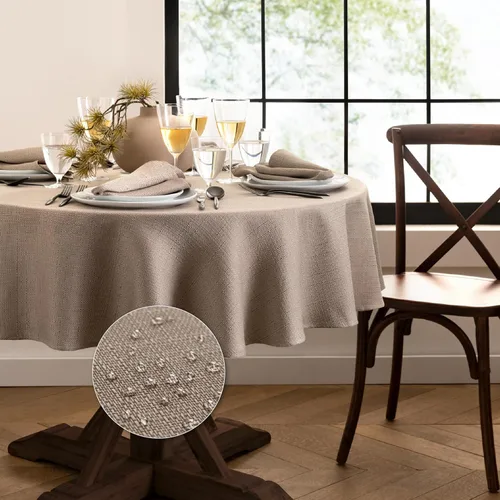 Miniatura 19 de Elrene Home Fashions - Mantel de textura sólida de laurel, resistente al agua y a las manchas, 52 x 70 pulgadas, rectangular, color gris 2-Gris