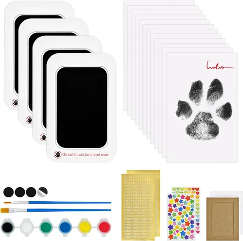 Kit de impresión de patas para perros, kit de impresión de huellas de perro, kit de impresión de huellas de mascotas, kit de impresión de nariz de