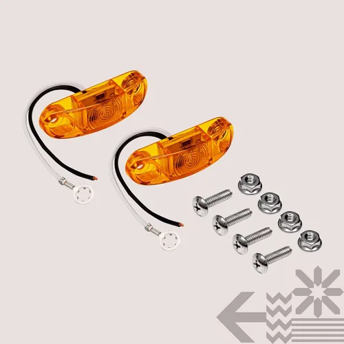 Miniatura 8 de TRUE MODS - Kit de 2 luces marcadoras LED ámbar de 2.5 pulgadas para remolque [DOT FMVSS 108] [SAE P2] [Montaje en superficie] [Impermeable IP67]