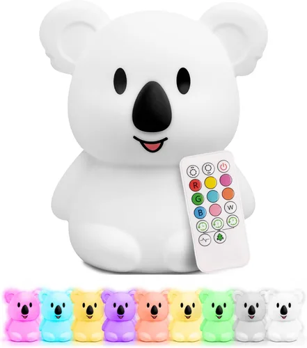 Miniatura 14 de Lumipets Pepper The Puppy Dog - Luz nocturna de silicona blanda para niños Bonita luz nocturna con control remoto y control táctil