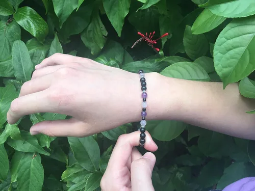 Miniatura 18 de Karelia Creations Pulsera de protección de shungite para niños, idea de graduación 100% auténtica, se adapta a la mayoría de los adolescentes