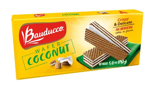 Miniatura 9 de Bauducco Galletas de oblea, enriquecidas con chocolate, vainilla y fresa, deliciosas y crujientes obleas - 3 capas cremosas - Ideal para aperitivos