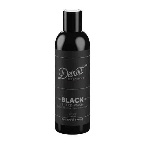 Detroit Grooming Co. Beard Wash - Champú de limpieza profunda para hombres para barbas y bigotes, aloe vera y aceites esenciales para refrescar,