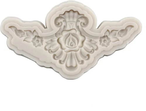 Miniatura 5 de Moldes de silicona estilo barroco con espirales, moldes de encaje, moldes de flores en relieve, molde de filigrana para decoración de pastel