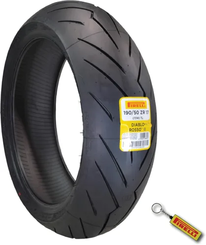 Miniatura 20 de Pirelli Diablo Rosso III 110/70ZR17 54W - Neumático delantero de motocicleta de alto rendimiento, duradero y confiable para bicicletas deportivas