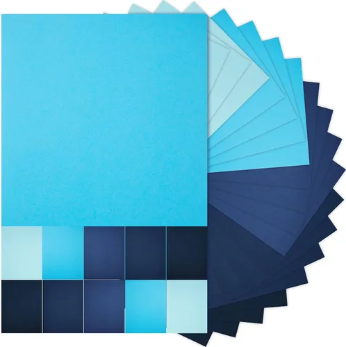 Miniatura 13 de Sinmoe 100 hojas de papel de cartulina de 5 tonos de 8.5 x 11 pulgadas, 6.35 oz/m², papel de impresora de núcleo sólido para álbumes de recortes